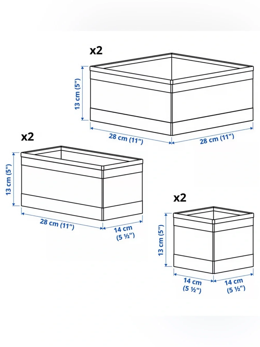 IKEA SKUBB Modular Drawer Jewelry & Accessory Organizer White set of 3